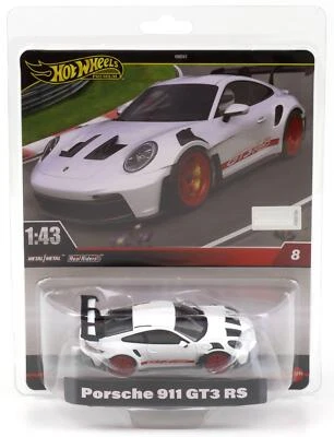 1:43 Hot Wheels Premium 2024 Real Riders Porsche 911 992 GT3 RS white/ red