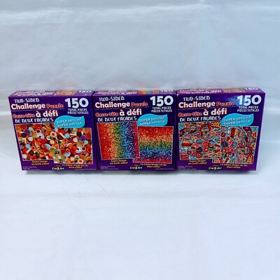 3 - Cra Z Art Two Sided Challenge Puzzle 150 Count Each