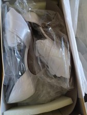 Size 8 white heeled wedding shoes 