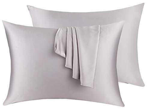 Natural Silk Pillowcase Set of 2 for Hair &Skin - Both Sides 19 Momme 600 Thread-image