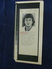 1983 NHL Tom Lysiak Chicago Black Hawks 20 game susp. Vintage Wire Press Photo