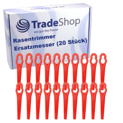 Ersatzmesser Klingen Set (20 Stück) für Einhell GC-BG-CT 18/1 Li, GC-CT 18/24 Li