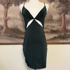 Women’s Windsor Dark Green Cutout Mini Body Con Dress Medium