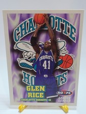 1997-98  NBA Hoops Leader Glen Rice #5 Charlotte Hornets 3 Time All-Star Insert