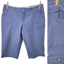 Gitano Chino Bermuda Shorts Plus Size 24 24W casual Cargo Light Blue 44 X 20