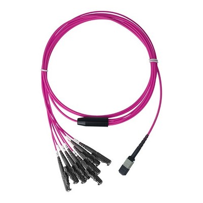 BlueOptics Fiber Breakout Cable, MPO/UPC, 4xDuplex E2000/UPC, 20 Meter, Multi-mo