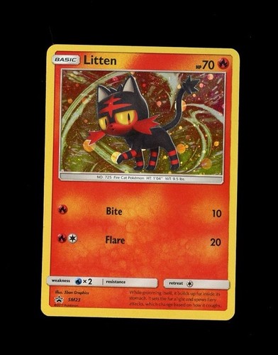 2017 Pokemon SM BLACK STAR PROMOS LITTEN HOLO SM23! LP 