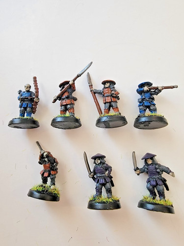 15mm 18mm Japanese Seven Samurai War Gaming Diorama Painted Miniatures Painted