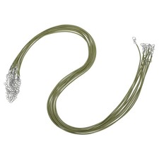 10pcs 24 Inch Waxed Necklace Cord 1.5mm for Jewelry Making,Army Green