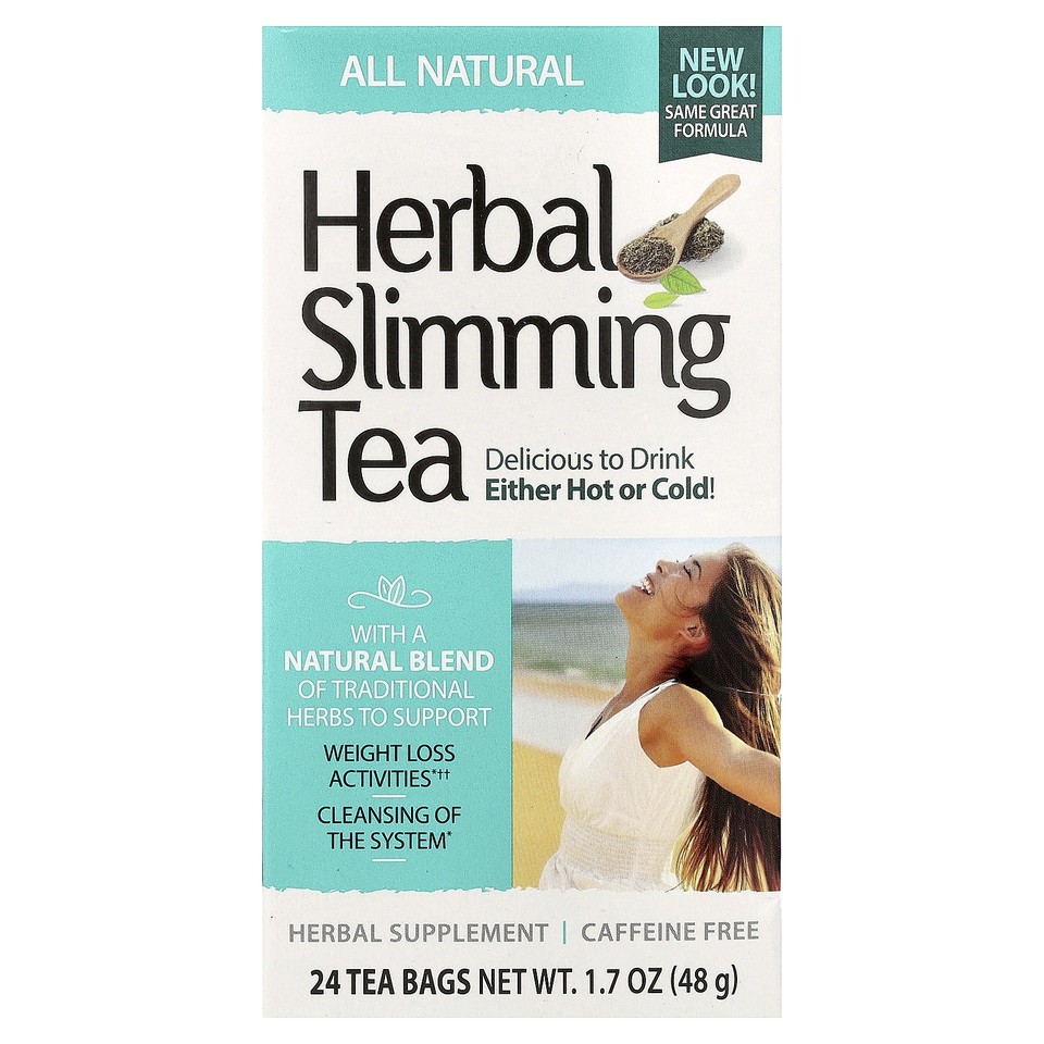 Herbal Slimming Tea, All Natural, Caffeine Free, 24 Tea Bags, 1.7 oz (48 g)