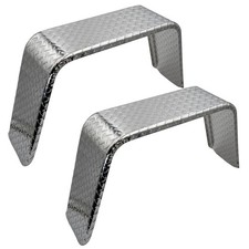 Tie Down 15" Wheel Trailer Fenders Single Axle Aluminum Diamond Plated Made in U