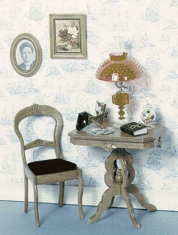 Chrysnbon Dolls House Victorian Table & Chair Furniture Set Model Kit F-110