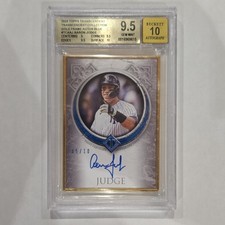 Topps 2023 Transcendent Aaron Judge Auto Blue #TCA-AJ Serial 05/10