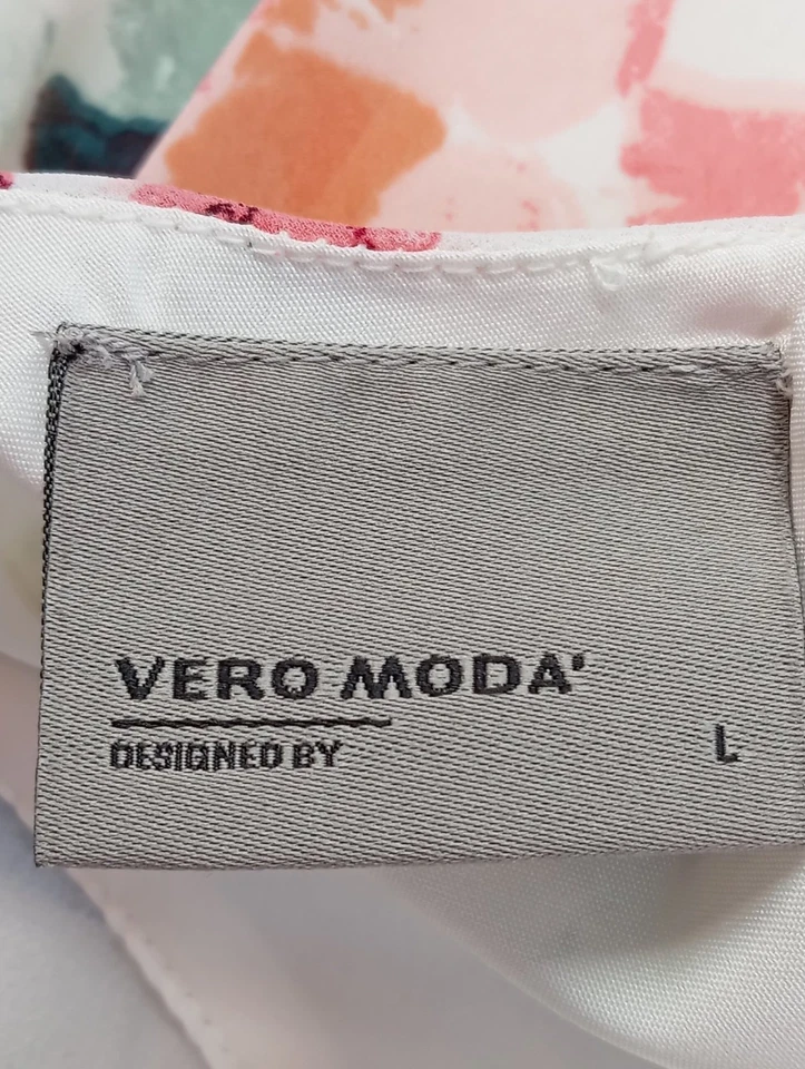 VERO MODA Top de tirantes Mujeres Top Talla EU 40 rosa-naranja claro-blanco - Imagen 4 de 4