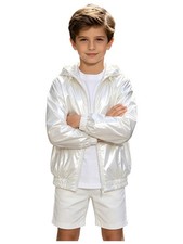 Kids Boys Raincoat Lightweight Outerwear Hiking Hooded Jacket Fishing Athletic