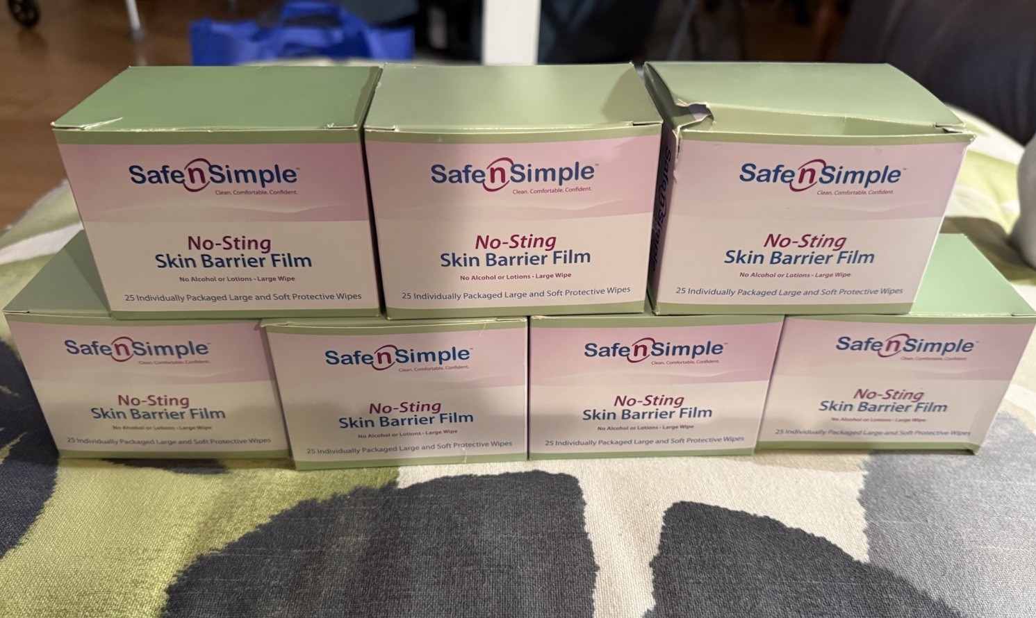 Safe N Simple No Sting Skin Barrier Film Seven Boxes 25 Per Box In Date7 Boxes !