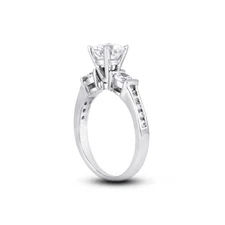 1.96 CT H-SI1 Round Natural Certified Diamonds 18K Gold Classic Three-Stone Ring