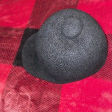 Vintage Equestrian Riding Helmet Hunt Cap Black Velvet English Horse Hat 70s 80s