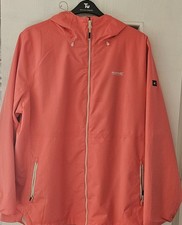 Regatta Great Outdoors Pink Hooded Zip Long Rain Coat Women’s Size 22