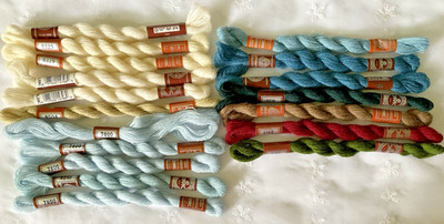 DMC Laine Medicis Yarn Lot of 18 Assorted Colors 100% Wool France 27.3yds ea New