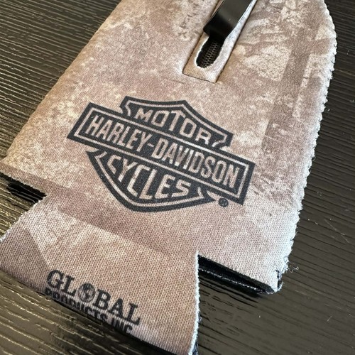 Harley Davidson Motorcycle Beer Can Bottle Koozie Eagle Zip Pouch New No Tag - 第 5/6 張圖片