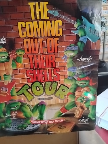 Vintage 1990 Teenage Mutant Ninja Turtles The Coming Out Their Shells Poster T3#537 - Bild 4 von 24