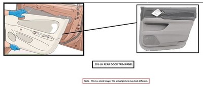 LEFT BLK REAR DOOR TRIM PANEL OEM 2016 CADILLAC ATS