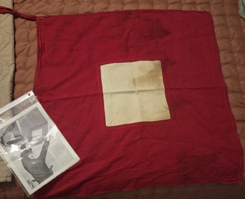 🔥ORIGINAL WWII GERMAN KRIEGSMARINE SIGNAL FLAG with Marker Mark🔥