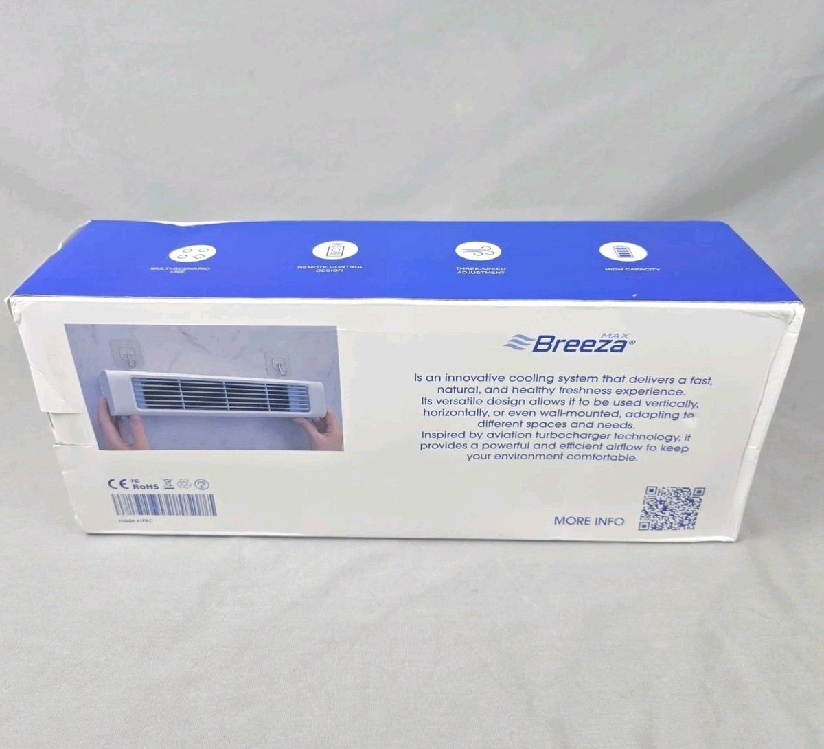 Breeza Max Desktop Ventilation Air Cooling Fan 3-Speed Oscillating