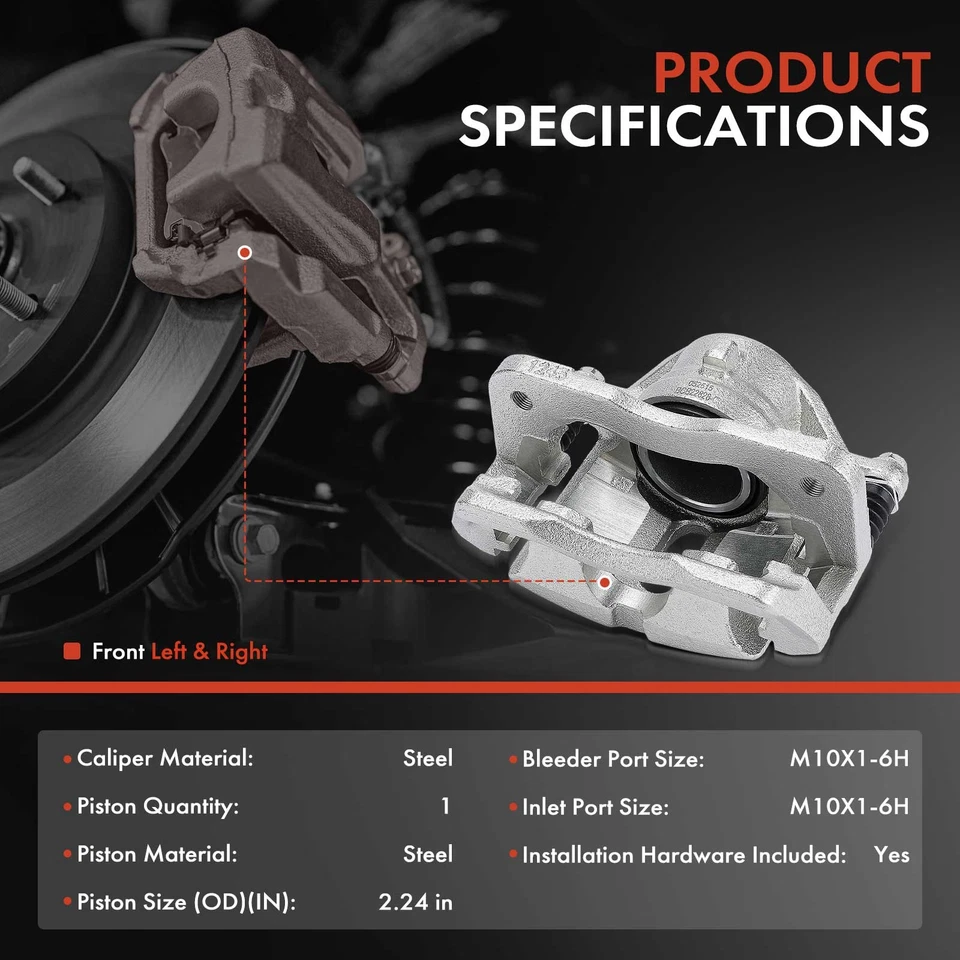 Pinza de freno delantera izquierda y derecha 2 piezas con soporte para Land Rover Freelander 02-05 Foto 2 de 4