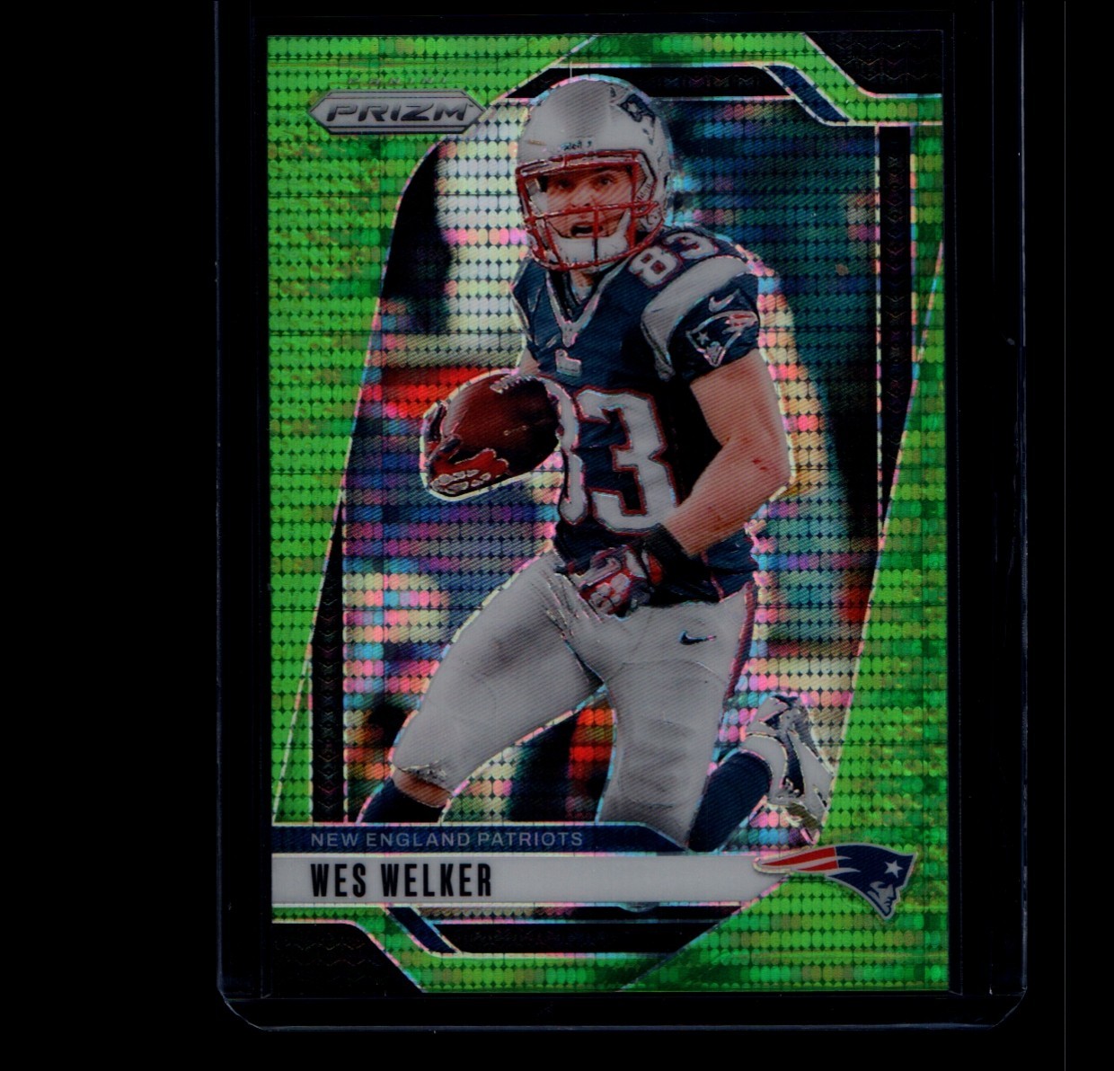 2024 Panini Prizm - Wes Welker #201 Neon Green Pulsar Prizm