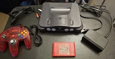 Nintendo N64 Console w/ Cords & Controller Region Free Fully Working US Seller
