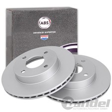 2x A.B.S. BREMSSCHEIBEN 238mm VORNE passend für NISSAN MICRA