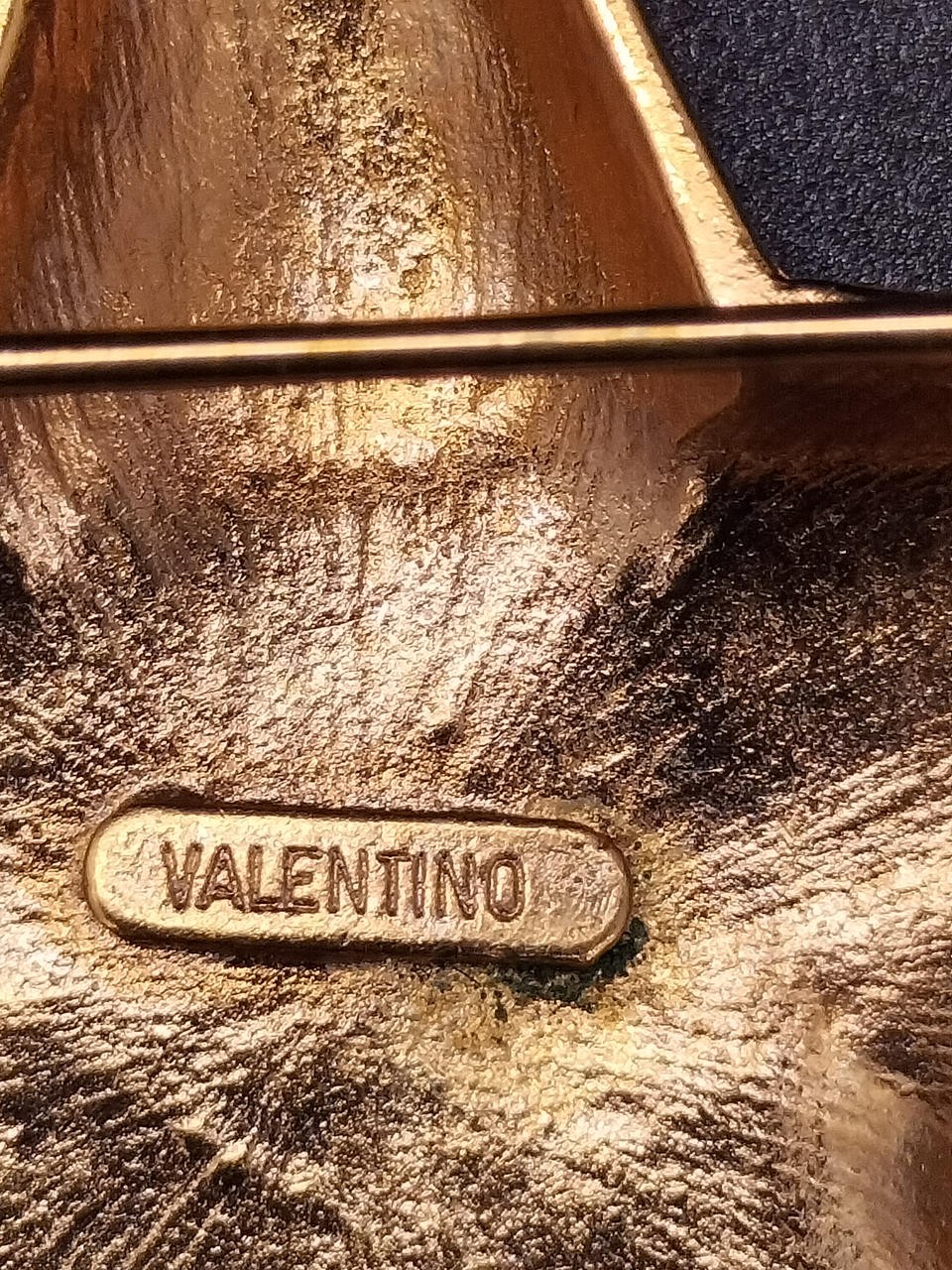 VALENTINO Star/Vintage  Brooch Orange Gold Used thumbnail 8