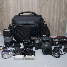 Canon EOS Rebel T5i DSLR Camera Kit 18-55mm 75-300mm Lenses Bundle Tested Japan