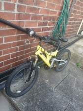 Terrain Mt Dirt 20 in Unisex Kids Mountain Bike Full Suspension V-Brake Yellow