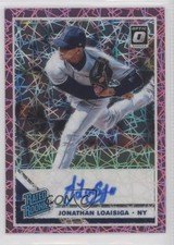2019 Panini Donruss Optic Pink Velocity Prizm Jonathan Loaisiga Auto 11ar