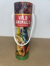 Dinosaurs 12 Assorted Plastic Toy Figurines Original Sealed Tube Tube Distressed