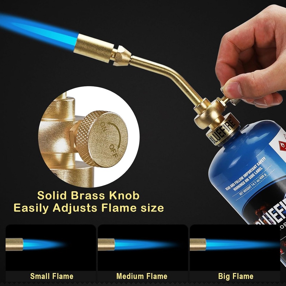 BLUEFIRE Solid Brass Jumbo Pencil Flame Gas Welding Torch Head Nozzle ...