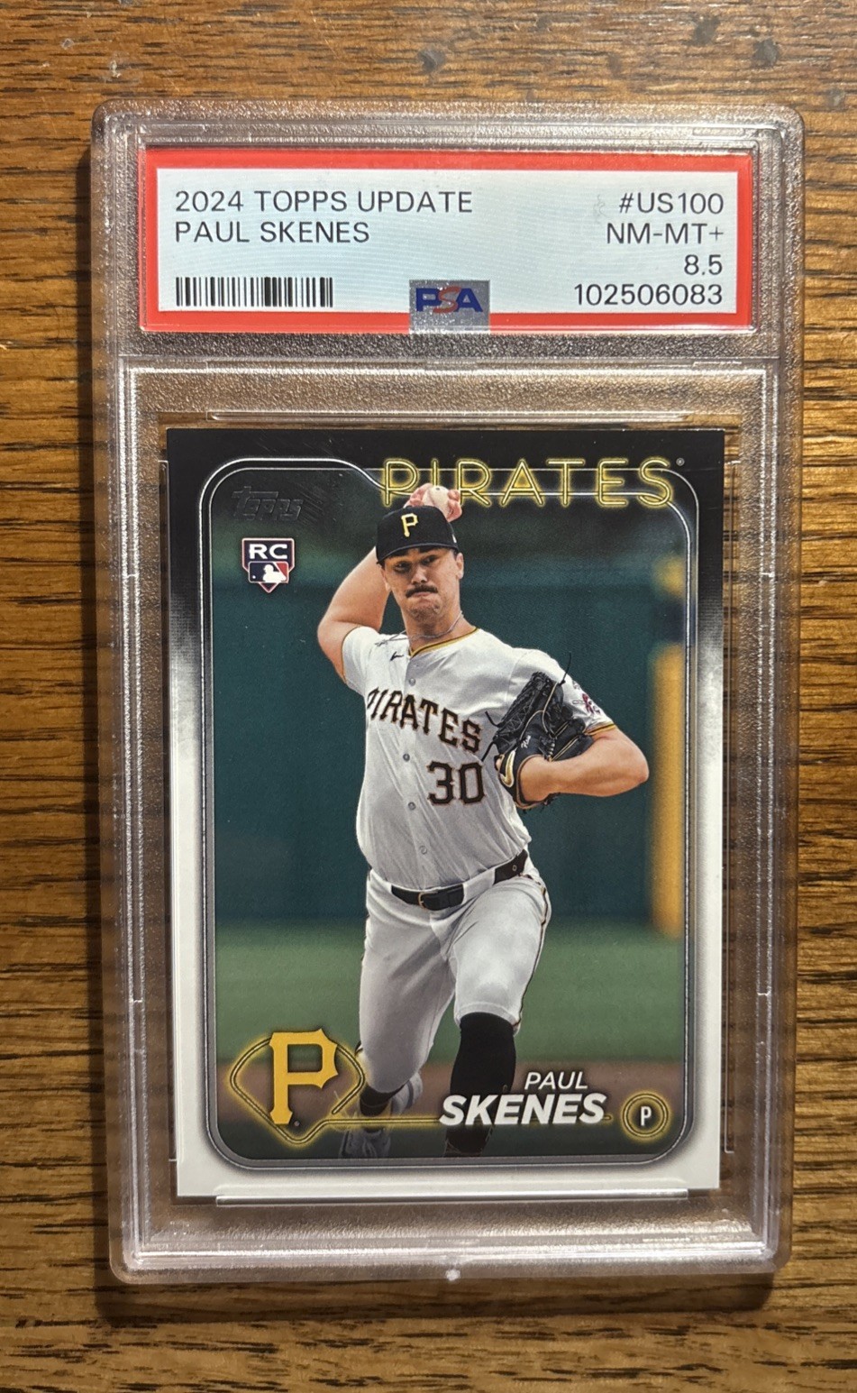 2024 Topps Update Series Paul Skenes RC Pittsburgh Pirates PSA 8.5 NrMt+