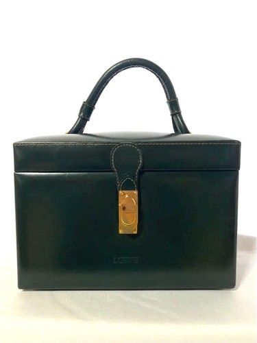 Loewe Leather Logo Vanity Shoulder Bag Authentic