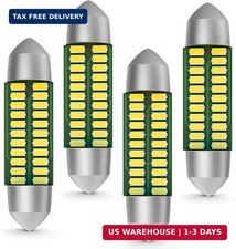 4pcs 42mm Led Bulb 211-2 41mm 578 1.65in Canbus Error Free 6000k White Super Br