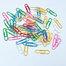 120 Pcs Colorful Paper Clips 28/33mm Letter Clips Plastic Clips School Supplies