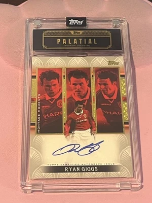 Ryan Giggs Montage Moments Auto /20 PALATIAL Topps Man United Slab - Image 1 of 4