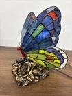 Vintage Tiffany Style Stained Glass Butterfly Themed Light