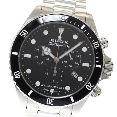 EDOX 10238-3NM-NI Skydiver Datum Chronograph Quarz Herren Uhr Aus Japan G0314