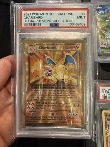 Pokémon Charizard Metal Promo PSA 9 Celebrations Ultra-Premium Collection #4