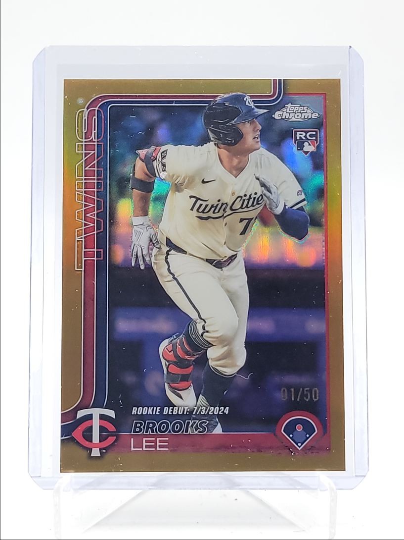 BROOKS LEE 2025 TOPPS CHROME UPDATE ROOKIE DEBUT GOLD RC 01/50 Q3967