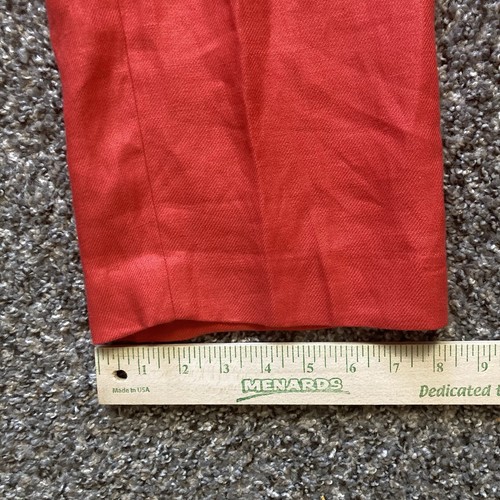 Polo Ralph Lauren Pants Men's 34x30 Red 100% Linen Straight Leg Mid-Rise - Picture 7 of 12