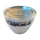 Corelle Old Town Blue White Glass Sugar Bowl with Lid, Round, Glossy Finish